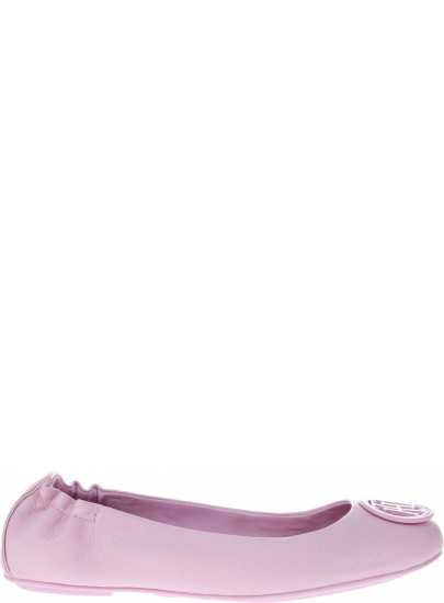 Balerinki Tommy Hilfiger FLEXIBLE LEATHER BAL Pink Lavender -
