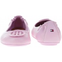 Balerinki Tommy Hilfiger FLEXIBLE LEATHER BAL Pink Lavender -