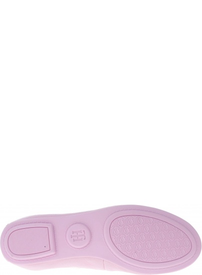 Balerinki Tommy Hilfiger FLEXIBLE LEATHER BAL Pink Lavender -