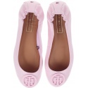 Balerinki Tommy Hilfiger FLEXIBLE LEATHER BAL Pink Lavender -