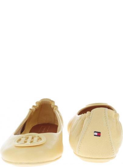 Baleriny Tommy Hilfiger FLEXIBLE LEATHER BAL Golden Haze -