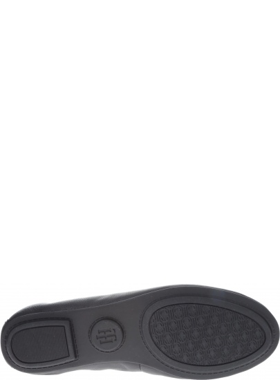 Balerinki Tommy Hilfiger FLEXIBLE LEATHER BAL BLACK - Baleriny