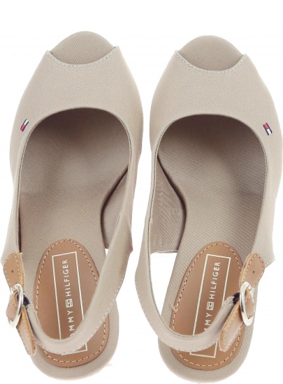 Espadryle Tommy Hilfiger ICONIC ELBA BASIC SL COBBLESTONE -