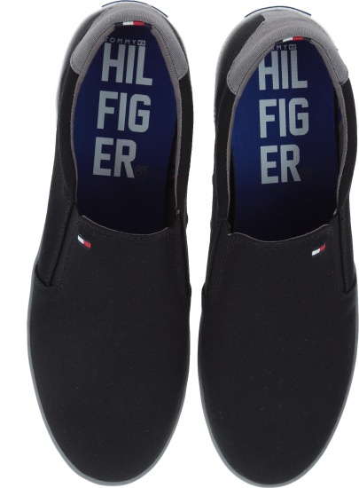 WSUWANE TENISÓWKI TOMMY HILFIGER ICONIC SLIP ON SNEAK BLACK FM0FM00597 990