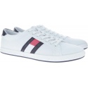 Białe półbuty Tommy Hilfiger ESSENTIAL FLAG DETAIL WHITE -