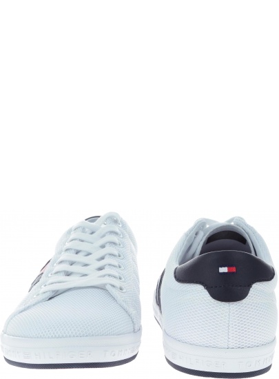 Białe półbuty Tommy Hilfiger ESSENTIAL FLAG DETAIL WHITE -