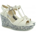 SANDAŁY CLARKS Adesha River White Leather CL26123227 - Sandały