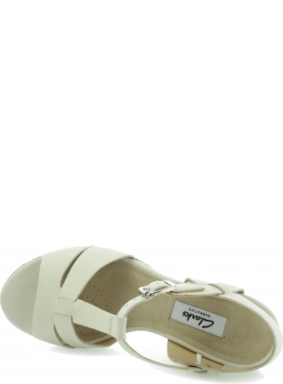 SANDAŁY CLARKS Adesha River White Leather CL26123227 - Sandały