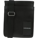 CZARNA LISTONOSZKA MĘSKA CALVIN KLEIN COATED CANVAS FLAT
