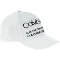 BIAŁA Logowana CZAPKA CALVIN KLEIN INDUSTRIAL OIQUE BA K50K504473 107