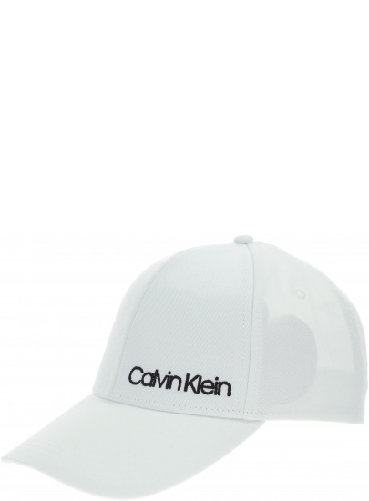 BIAŁA CZAPKA CALVIN KLEIN SIDE LOGO CAP K60K605170 107