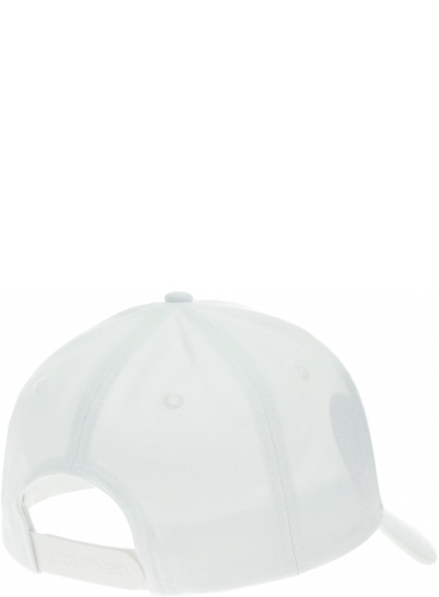 BIAŁA CZAPKA CALVIN KLEIN SIDE LOGO CAP K60K605170 107