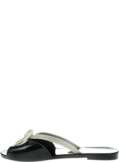 Czarne Klapki MELISSA Ela Chrome 32498 50919 - Japonki
