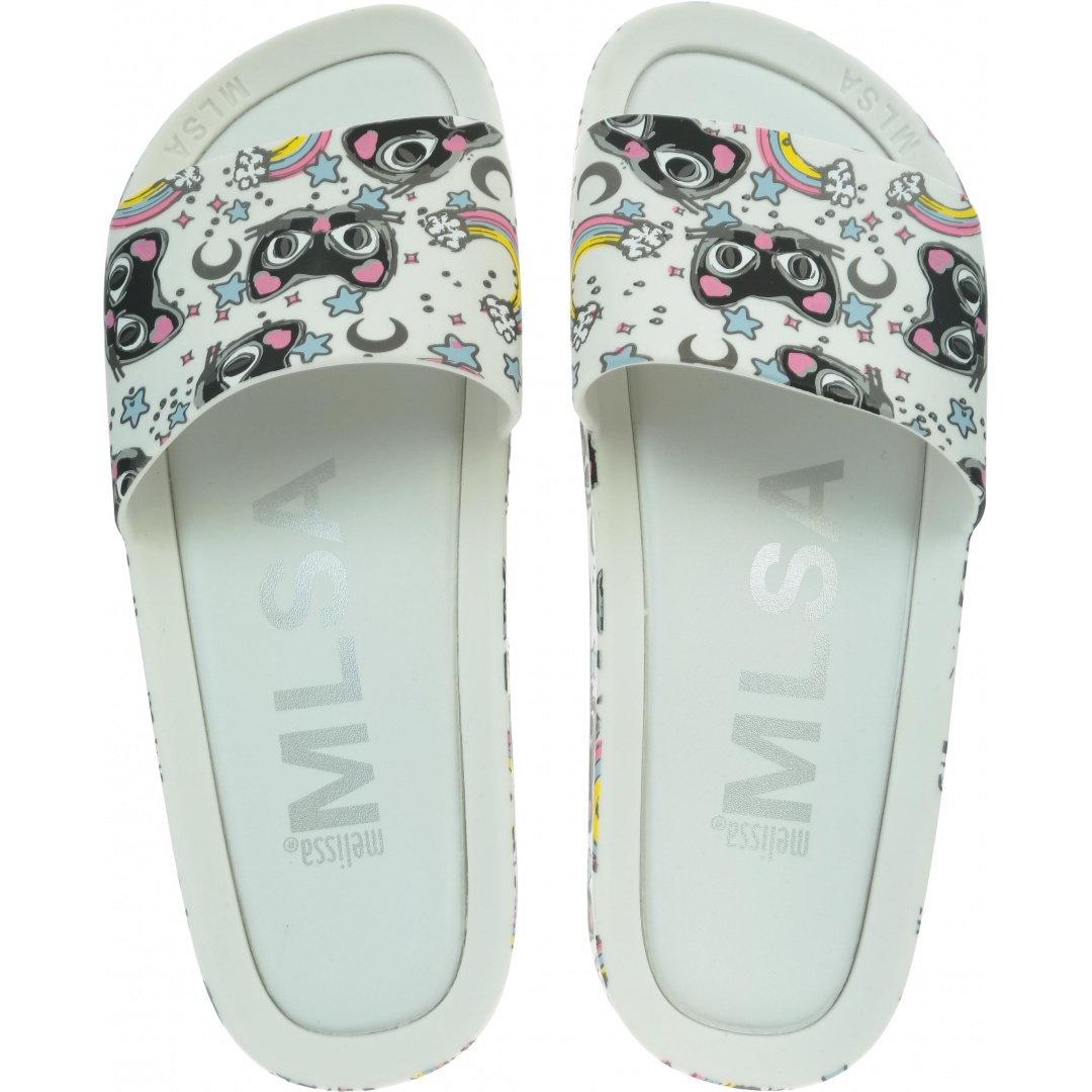 Białe Klapki MELISSA Beach Slide 32540 50735 - ONA