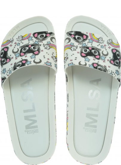 Białe Klapki MELISSA Beach Slide 32540 50735 - ONA