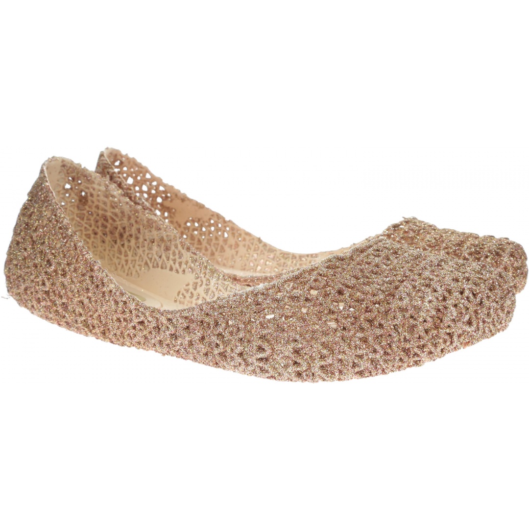 Beżowe Balerinki MELISSA Campana Papel 31512 52326 - Baleriny