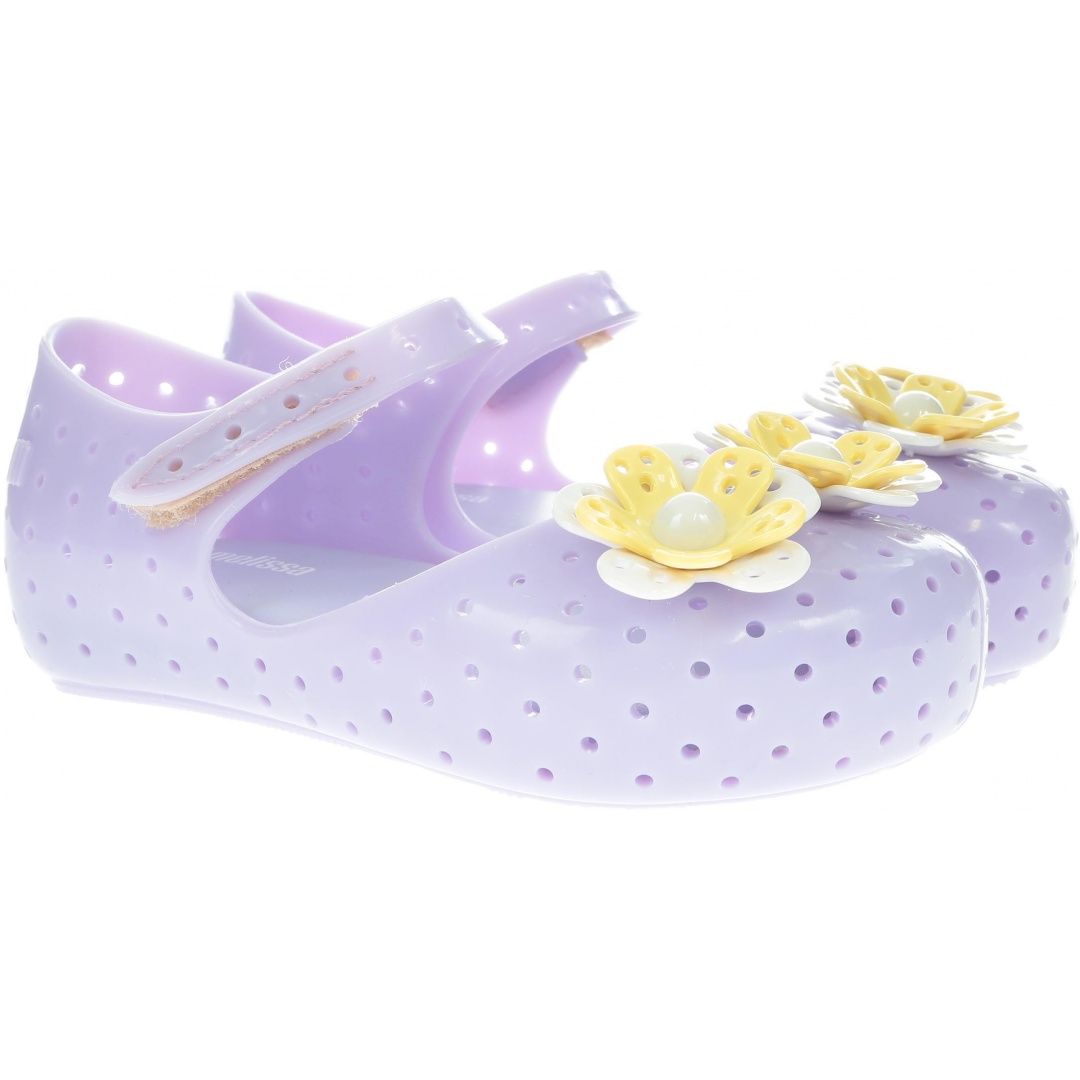 Liliowe Balerinki Mini Melissa Furadinha 32441 51568 - Baleriny