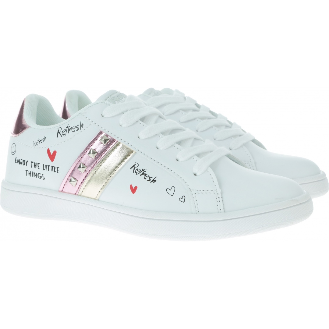 Białe Półbuty REFRESH 69902 - Trampki