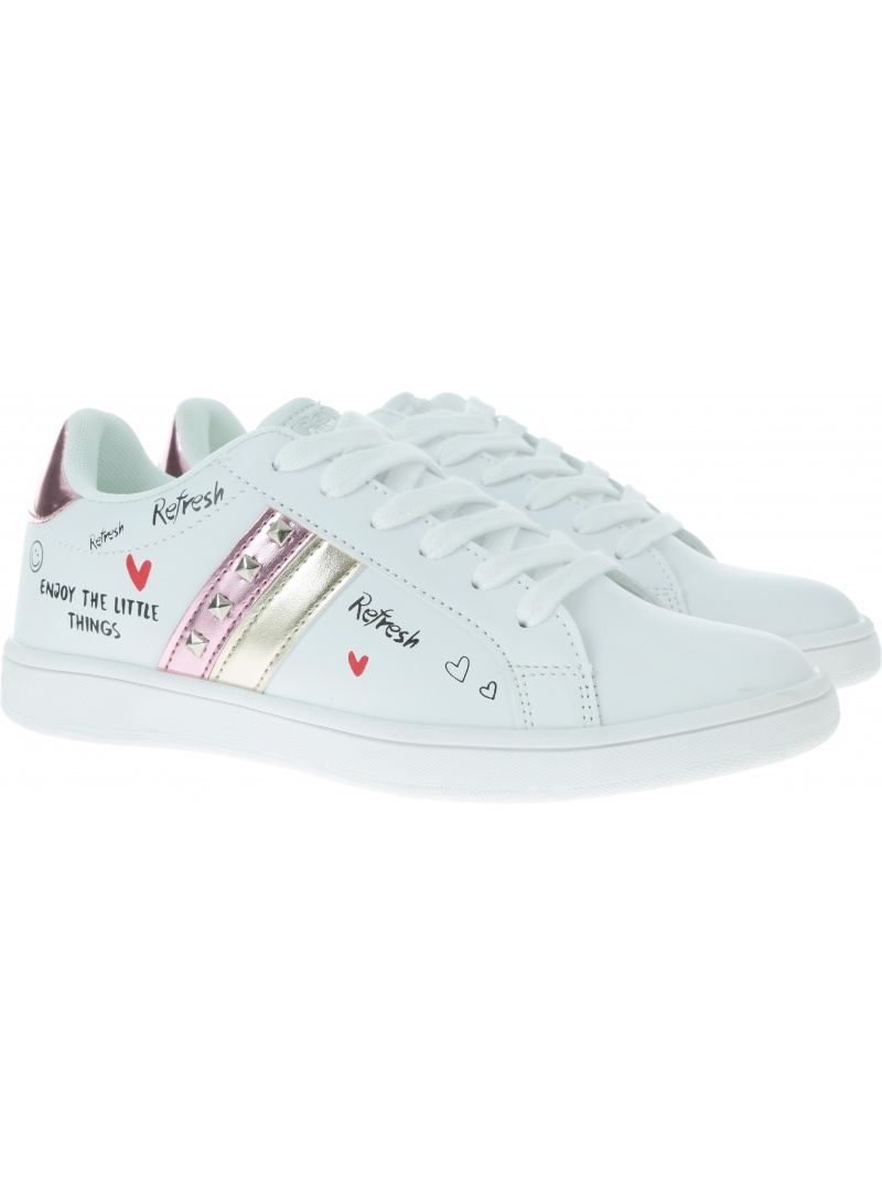 Białe Półbuty REFRESH 69902 - Trampki