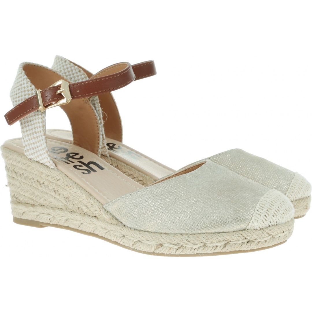 Beżowe Espadryle REFRESH 69773 - Koturny