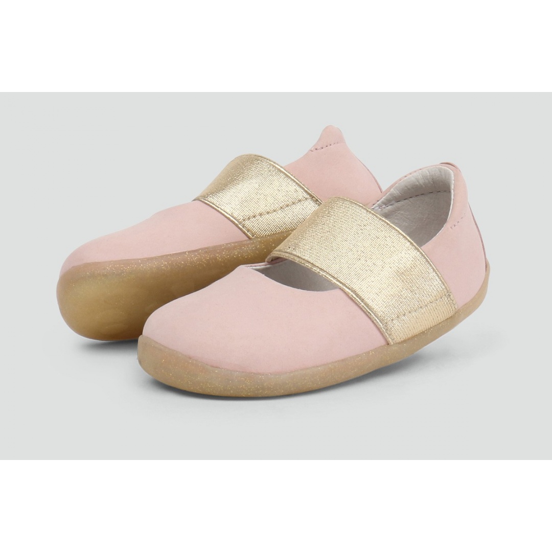 Różowe Balerinki BOBUX 728803 Demi Ballet Shoe Blush Shimmer -