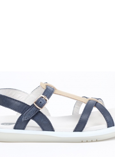 Granatowe Sandały BOBUX 833401 PIXIE SANDAL NAVY + MISTY GOLD