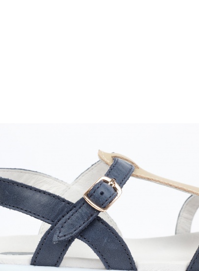 Granatowe Sandały BOBUX 833401 PIXIE SANDAL NAVY + MISTY GOLD