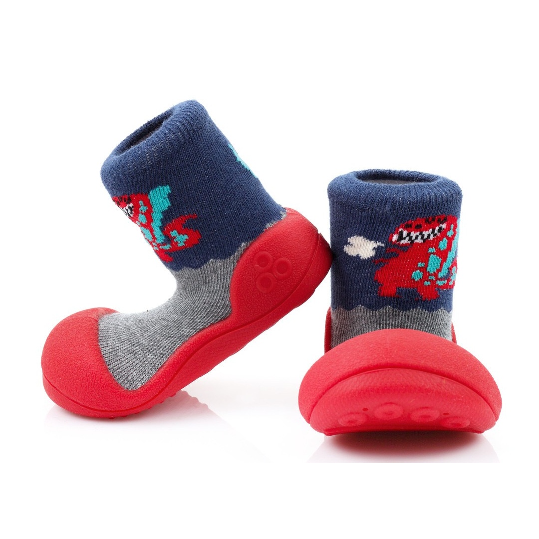 DOMOWE BUCIKI ATTIPAS DINOSAUR RED - Domowe