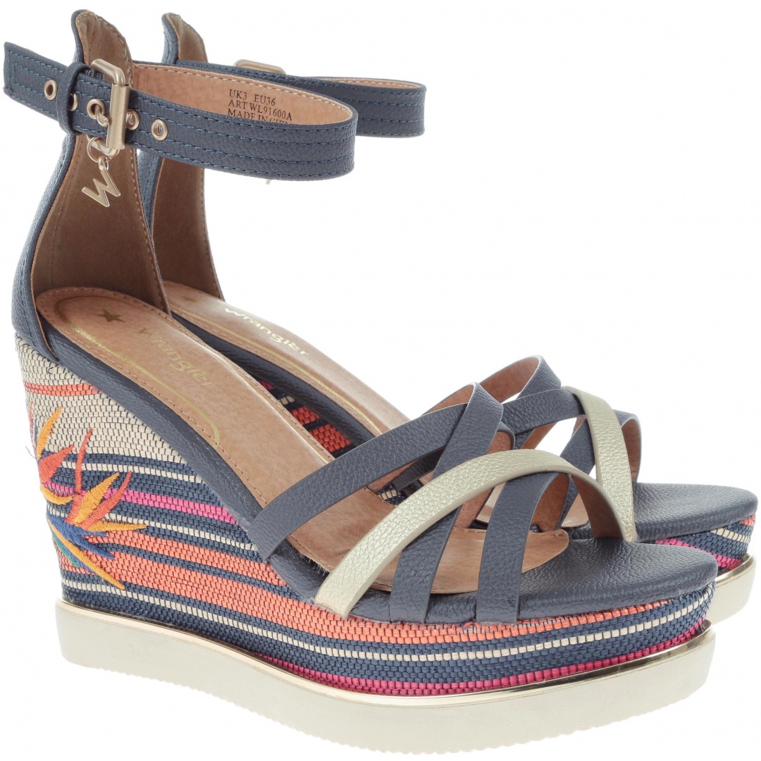 Sandały na koturnie WRANGLER TROPICAL KELLY WL91600A - Koturny