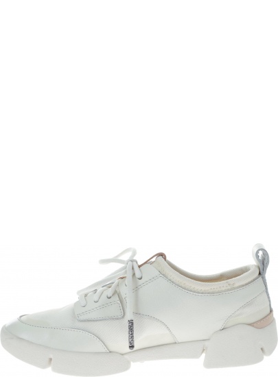Ultralekkie półbuty CLARKS Tri Soul White Combi - Sportowe