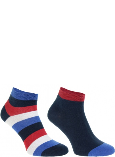 Skarpetki TOMMY HILFIGER BASIC STRIPE QUARTER 563 2-pak -