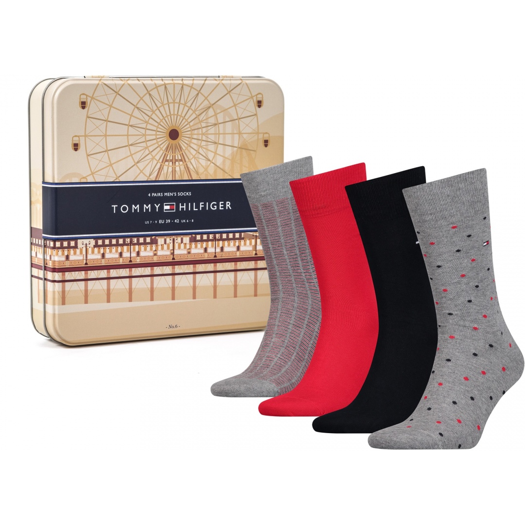 ZESTAW SKARPETKI TOMMY HILFIGER 392003001 085 Giftbox (4-PAK)