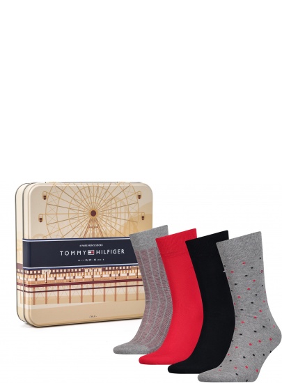 ZESTAW SKARPETKI TOMMY HILFIGER 392003001 085 Giftbox (4-PAK)