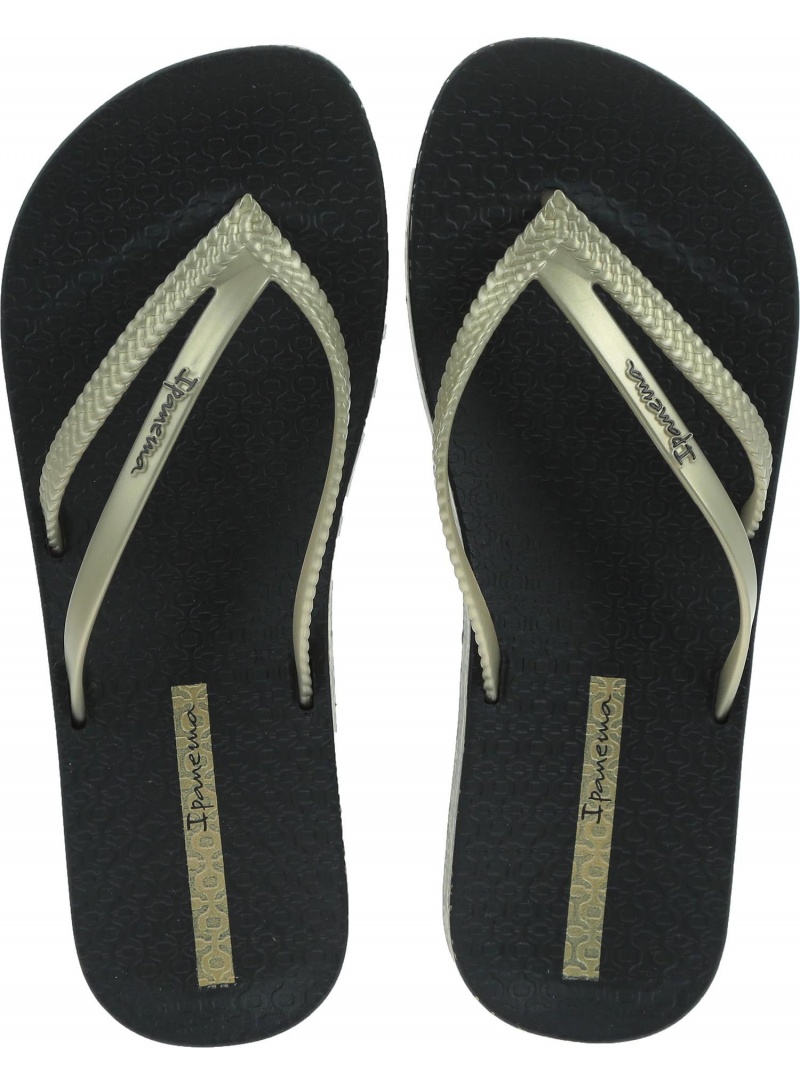 Czarne Japonki IPANEMA Bossa Soft III Fe Black/Gold - Japonki