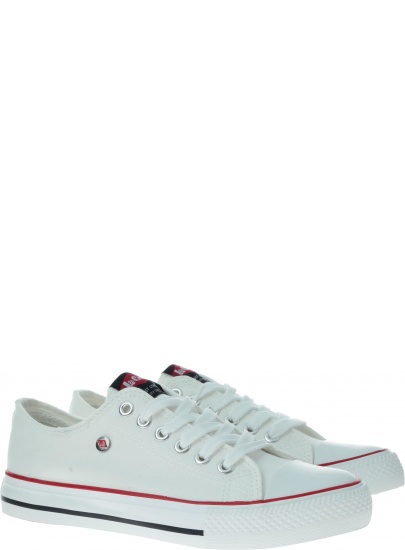Białe kultowe TRAMPKI Lee Cooper Low Cut 3-A - Trampki