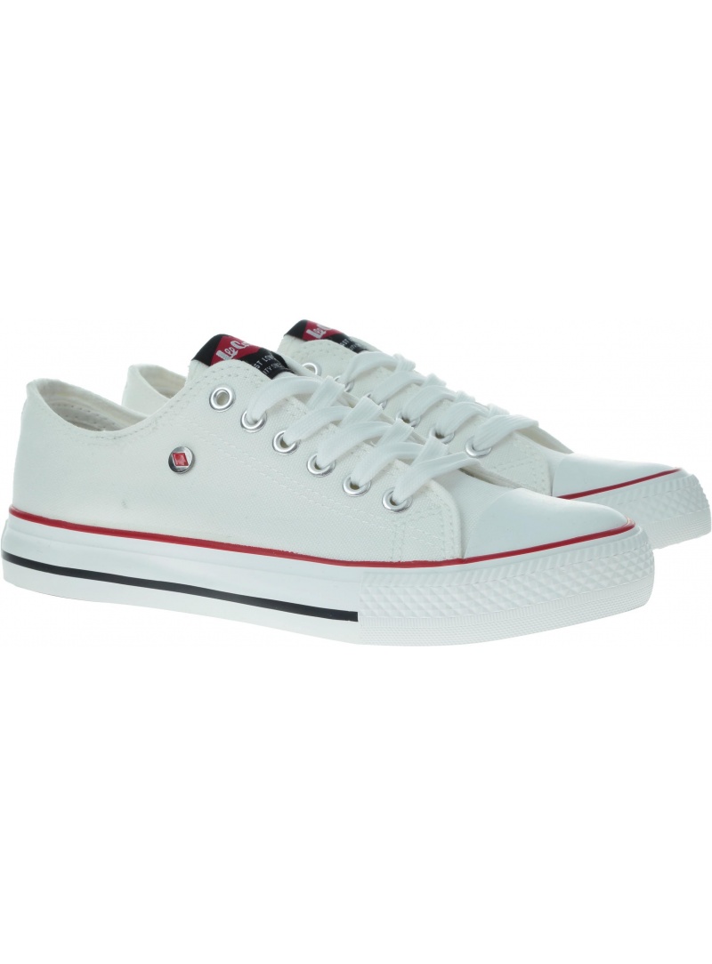 Białe kultowe TRAMPKI Lee Cooper Low Cut 3-A - Trampki