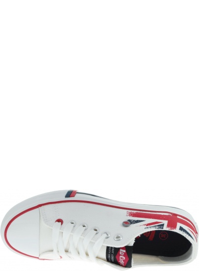 Białe damskie TRAMPKI Lee Cooper Low Cut 1 - Trampki