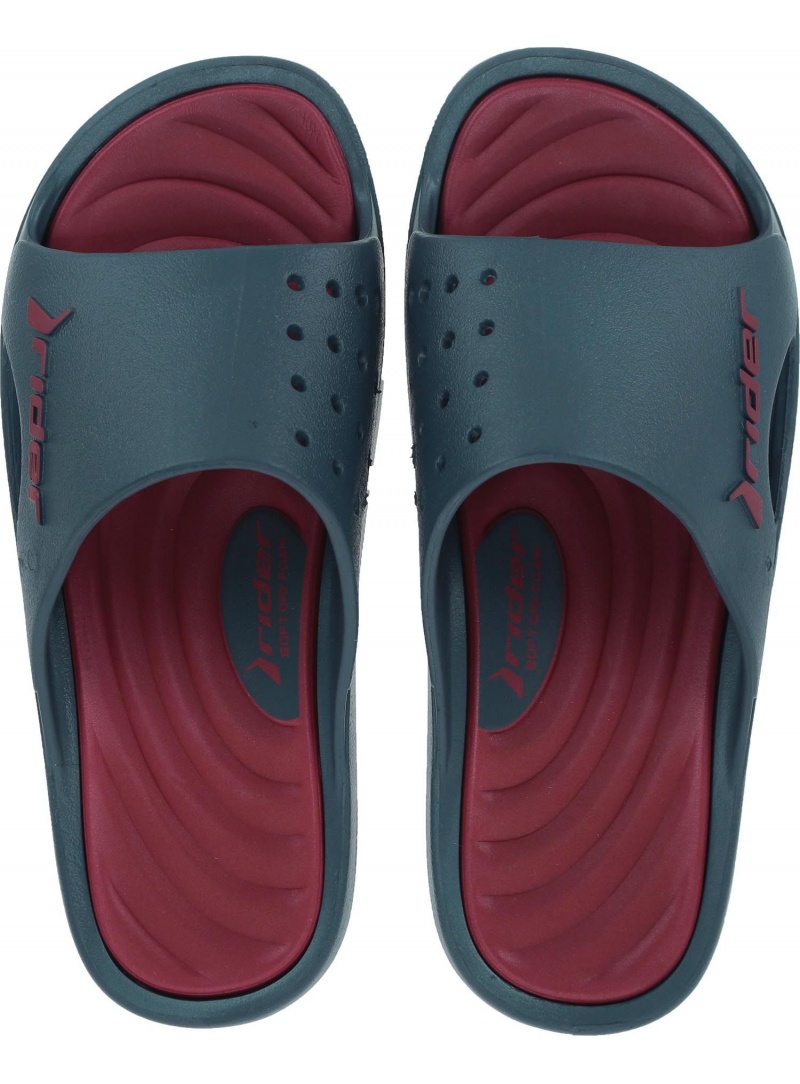 Klapki Rider 82566 20698 Bay VIII AD Blue/Red - Klapki