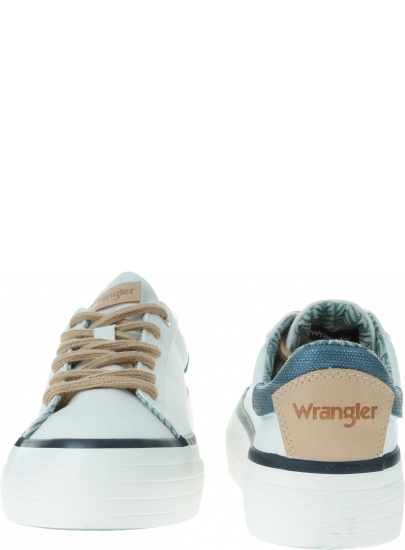 Trampki na platformie WRANGLER Java WL91550A WHITE - Trampki