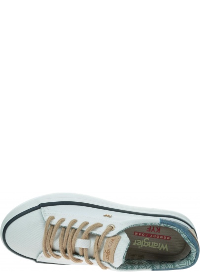 Trampki na platformie WRANGLER Java WL91550A WHITE - Trampki