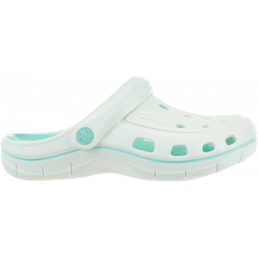 Białe Klapki COQUI Jumper 6352 White/Lt.Mint - Klapki