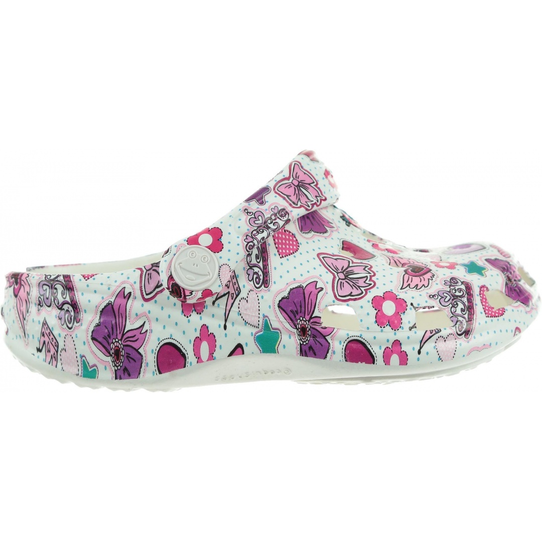 Lekkie Klapki COQUI Big Frog Printed 8114 Pearl - Japonki