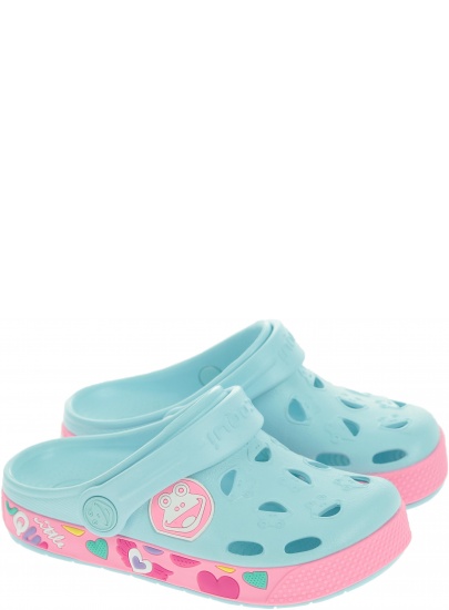Lekkie Klapki COQUI Froggy 8802 Pastel Blue/Dk.Pink - Japonki