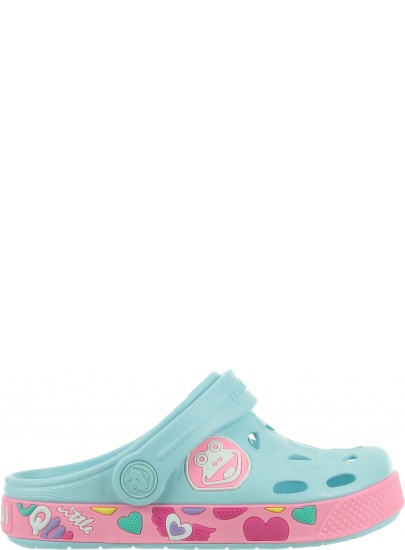 Lekkie Klapki COQUI Froggy 8802 Pastel Blue/Dk.Pink - Japonki