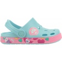 Lekkie Klapki COQUI Froggy 8802 Pastel Blue/Dk.Pink - Japonki