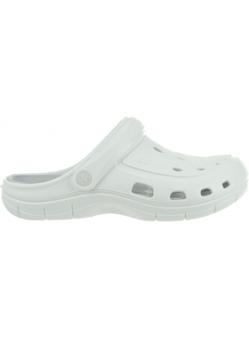 Białe Klapki COQUI Jumper 6351 White/Khaki Grey - Klapki