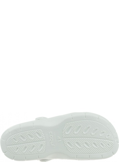 Białe Klapki COQUI Jumper 6351 White/Khaki Grey - Klapki