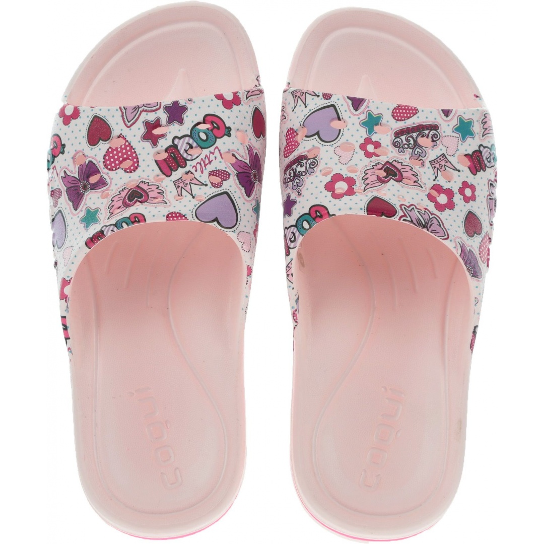 Lekkie Klapki COQUI Long Printed 6375 Candy Pink - Japonki