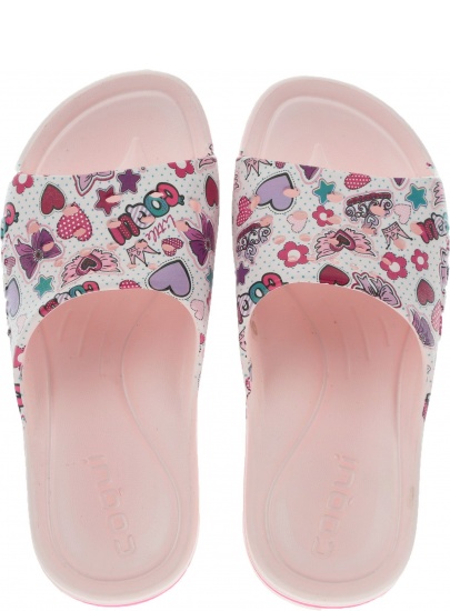 Lekkie Klapki COQUI Long Printed 6375 Candy Pink - Japonki