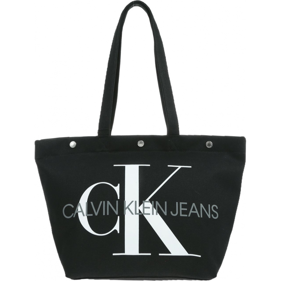 Czarna Torba CALVIN KLEIN JEANS CANVAS K60K605310 001 - Na ramię